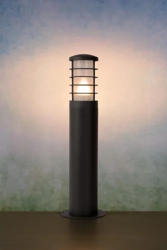 Парковый светильник Solid 14871/50/30 Lucide уличный IP54 чёрный 1 лампа, плафон белый в стиле современный E27 фото 3